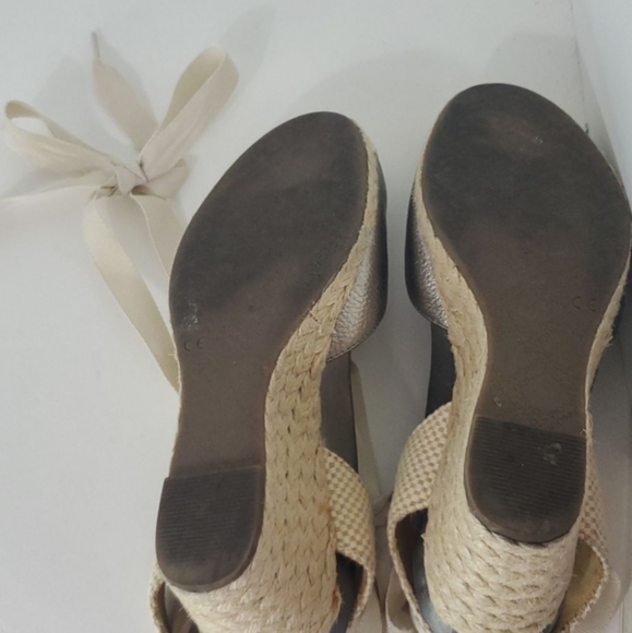 Vionic Women's Aruba Maris Lace-up Wedge Pewter Leather Size 6 or 7 (runs large) - Picture 4 of 5